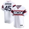 Michael Jordan Chicago White Sox White Throwback Jersey - All Stitched