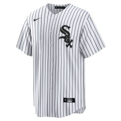 Alternative view of Tim Anderson Chicago White Sox White Pinstripe Home Jersey - All Stitched