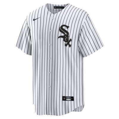 Alternative view of Tim Anderson Chicago White Sox White Pinstripe Home Jersey - All Stitched