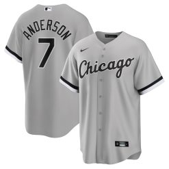 Tim Anderson Chicago White Sox Grey Road Jersey - All Stitched