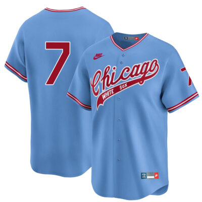 Tim Anderson Chicago White Sox Blue 1972 Throwback Jersey - All Stitched