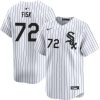 Carlton Fisk Chicago White Sox White Pinstripe Home Jersey - All Stitched