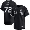 Carlton Fisk Chicago White Sox Black Alternate Jersey - All Stitched