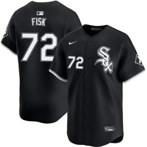 Carlton Fisk Chicago White Sox Black Alternate Jersey - All Stitched