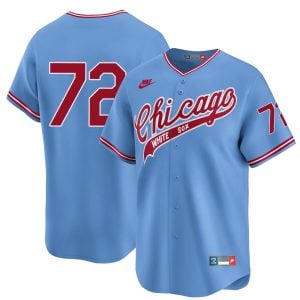 Carlton Fisk Chicago White Sox Blue 1972 Throwback Jersey - All Stitched
