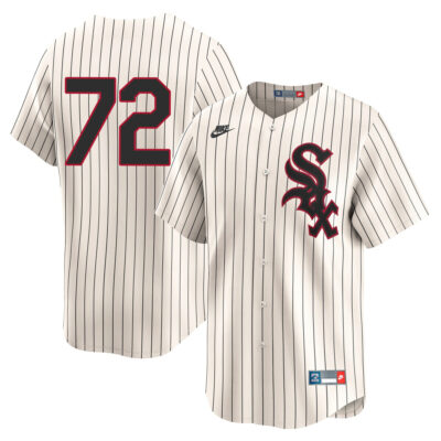 Carlton Fisk Chicago White Sox Cream Throwback Jersey - All Stitched