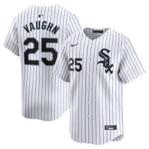Andrew Vaughn Chicago White Sox White Pinstripe Home Jersey - All Stitched