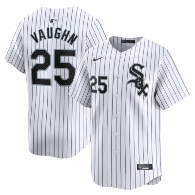 Andrew Vaughn Chicago White Sox White Pinstripe Home Jersey - All Stitched