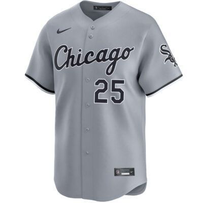 Alternative view of Andrew Vaughn Chicago White Sox Grey Road Jersey - All Stitched