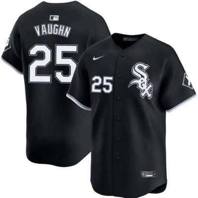 Andrew Vaughn Chicago White Sox Black Alternate Jersey - All Stitched