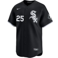 Alternative view of Andrew Vaughn Chicago White Sox Black Alternate Jersey - All Stitched