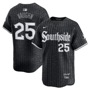 Andrew Vaughn Chicago White Sox Black City Connect Jersey - All Stitched