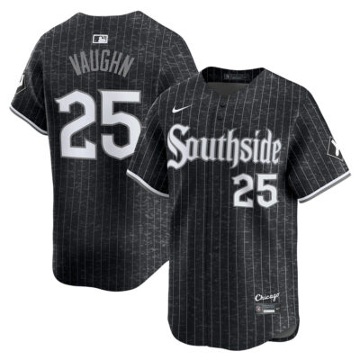 Andrew Vaughn Chicago White Sox Black City Connect Jersey - All Stitched
