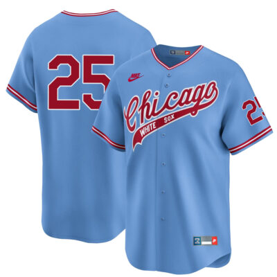 Andrew Vaughn Chicago White Sox Blue 1972 Throwback Jersey - All Stitched