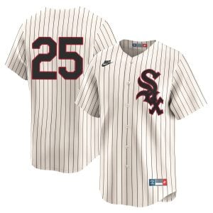 Andrew Vaughn Chicago White Sox Cream Throwback Jersey - All Stitched