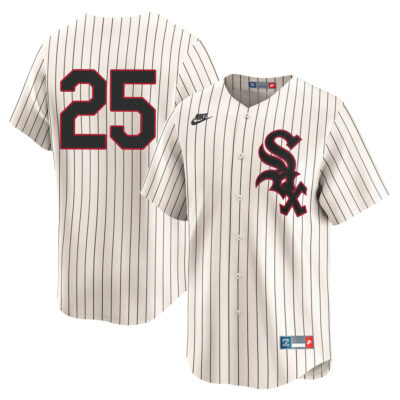 Andrew Vaughn Chicago White Sox Cream Throwback Jersey - All Stitched