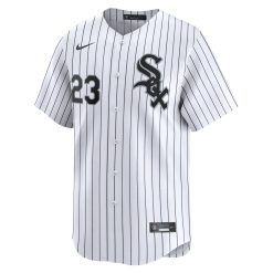 Alternative view of Andrew Benintendi Chicago White Sox White Pinstripe Home Jersey - All Stitched