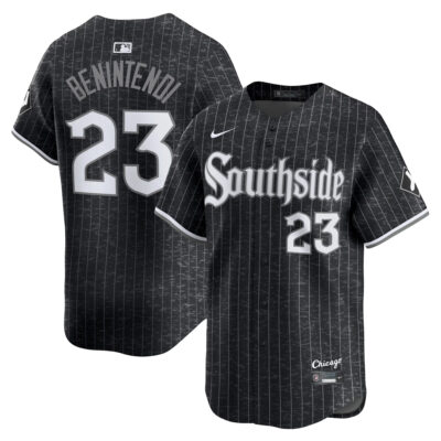 Andrew Benintendi Chicago White Sox Black City Connect Jersey - All Stitched