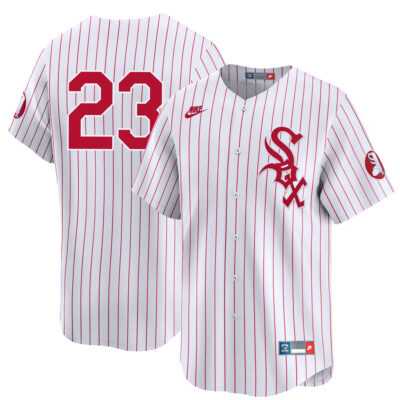 Andrew Benintendi Chicago White Sox Red Pinstripe Throwback Jersey - All Stitched