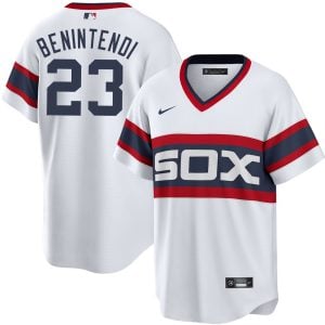 Andrew Benintendi Chicago White Sox White Throwback Jersey - All Stitched