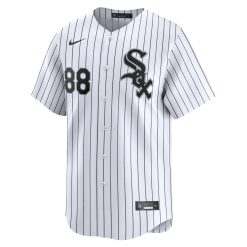 Alternative view of Luis Robert Jr Chicago White Sox White Pinstripe Home Jersey - All Stitched