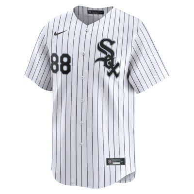 Alternative view of Luis Robert Jr Chicago White Sox White Pinstripe Home Jersey - All Stitched