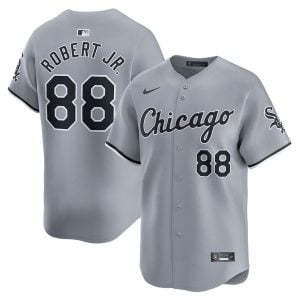 Luis Robert Jr Chicago White Sox Grey Road Jersey - All Stitched