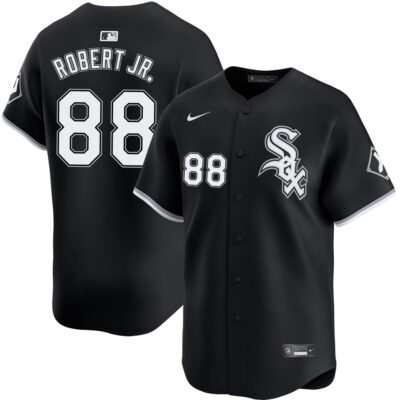 Luis Robert Jr Chicago White Sox Black Alternate Jersey - All Stitched