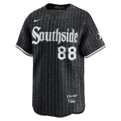 Alternative view of Luis Robert Jr Chicago White Sox Black City Connect Jersey - All Stitched