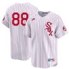Luis Robert Jr Chicago White Sox Red Pinstripe Throwback Jersey - All Stitched