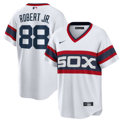 Luis Robert Jr Chicago White Sox White Throwback Jersey - All Stitched