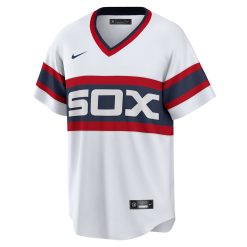 Alternative view of Luis Robert Jr Chicago White Sox White Throwback Jersey - All Stitched