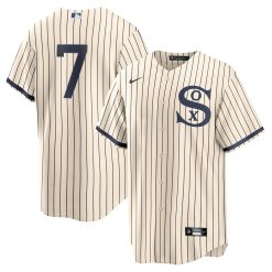 Tim Anderson Chicago White Sox Cream Fields Of Dream Throwback Jersey - All Stitched