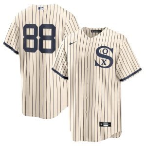 Luis Robert Jr Chicago White Sox Cream Fields Of Dream Throwback Jersey - All Stitched