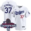 Teoscar Hernandez Los Angeles Dodgers White Home Limited Jersey - All Stitched