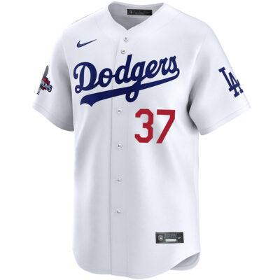 Alternative view of Teoscar Hernandez Los Angeles Dodgers White Home Limited Jersey - All Stitched