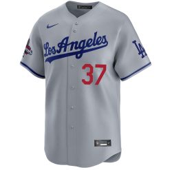 Alternative view of Teoscar Hernandez Los Angeles Dodgers Grey Road Limited Jersey - All Stitched