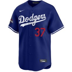 Alternative view of Teoscar Hernandez Los Angeles Dodgers Royal Blue Alternate Limited Jersey - All Stitched