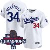Fernando Valenzuela Los Angeles Dodgers White Home Limited Jersey - All Stitched