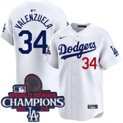 Fernando Valenzuela Los Angeles Dodgers White Home Limited Jersey - All Stitched