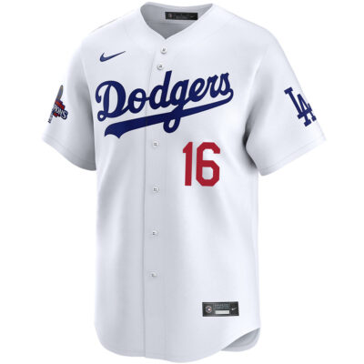 Alternative view of Will Smith Los Angeles Dodgers White Home Limited Jersey - All Stitched