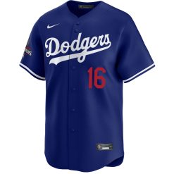 Alternative view of Will Smith Los Angeles Dodgers Royal Blue Alternate Limited Jersey - All Stitched