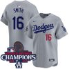Will Smith Los Angeles Dodgers Grey Alternate Limited Jersey - All Stitched