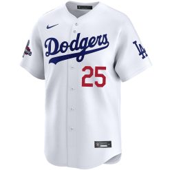 Alternative view of Tommy Edman Los Angeles Dodgers White Home Limited Jersey - All Stitched