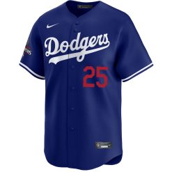 Alternative view of Tommy Edman Los Angeles Dodgers Royal Blue Alternate Limited Jersey - All Stitched