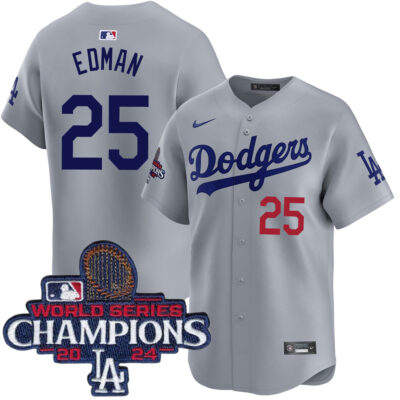 Tommy Edman Los Angeles Dodgers Grey Alternate Limited Jersey - All Stitched