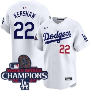 Clayton Kershaw Los Angeles Dodgers White Home Limited Jersey - All Stitched