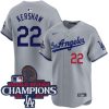 Clayton Kershaw Los Angeles Dodgers Grey Road Limited Jersey - All Stitched