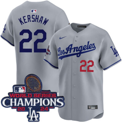 Clayton Kershaw Los Angeles Dodgers Grey Road Limited Jersey - All Stitched