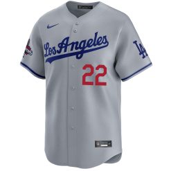 Alternative view of Clayton Kershaw Los Angeles Dodgers Grey Road Limited Jersey - All Stitched